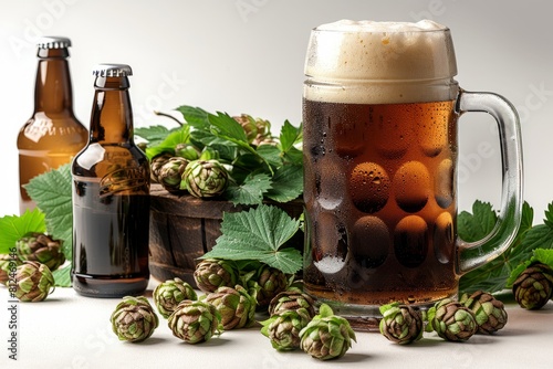 Beer is refreshing, and delicious. It is made with barley, hops, water, and yeast.
