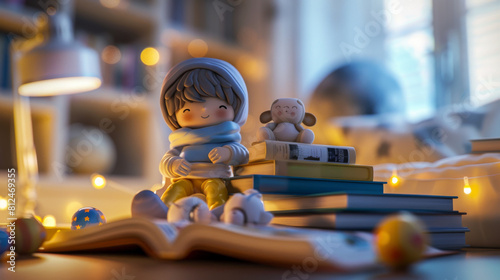 child reading a book