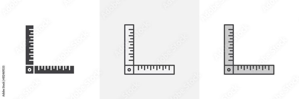 Drafting Tool Icon Set. Precision Ruler Vector Symbol. Drafting Tool Icon Set. Precision Ruler Vector Symbol.