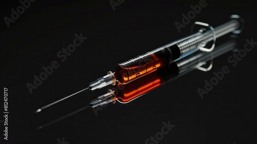 Syringe, syringe, insulin injection.