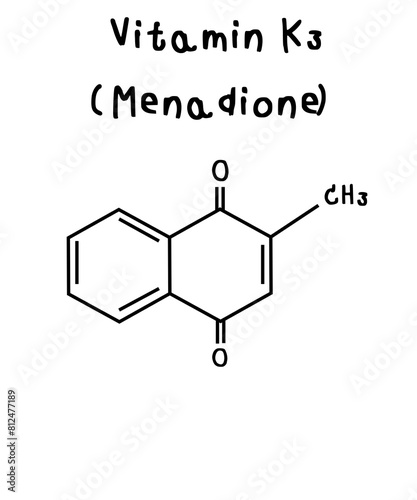 Vitamin K3_Menadione illustration