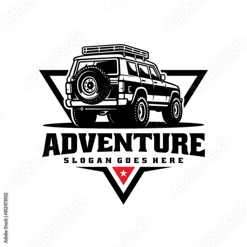 adventure car illustration logo vector