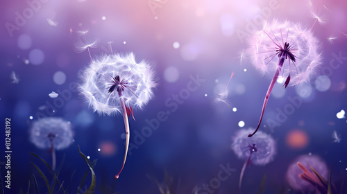 Beautiful purple dandelion