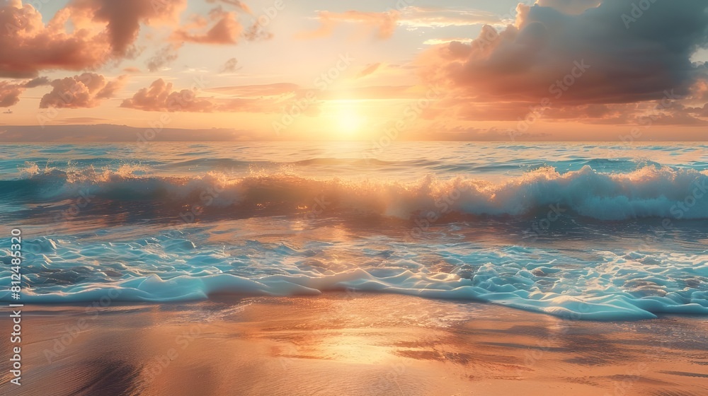 Fototapeta premium Beach and sea landscape for refreshing