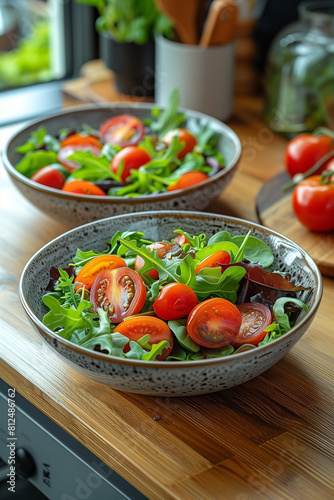 salad with tomatoes and cucumbers © AoteBearBro