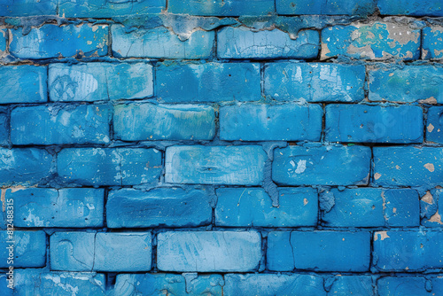 blue Brick wall Background | Construction Material Design | Building Blocks, Masonry, Architecture, Urban Development, Industrial Aesthetic 