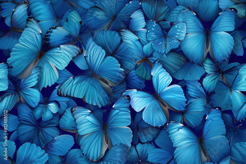 blue Butterflies Background   Nature s Beauty Design   Vibrant blue  Butterfly Wings  Fluttering Insects  Natural Elegance 