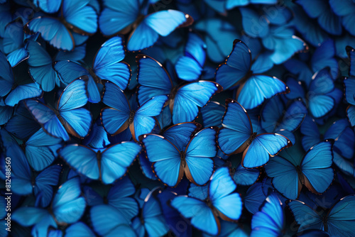 blue Butterflies Background | Nature's Beauty Design | Vibrant blue, Butterfly Wings, Fluttering Insects, Natural Elegance 