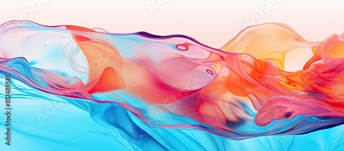 A vibrant background with a colorful water surface providing ample copy space for images
