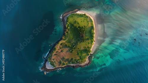 Travel destination, view on sandy beach, sun, sky, white clouds, beautiful landscape, summer holidays, vacation, travel