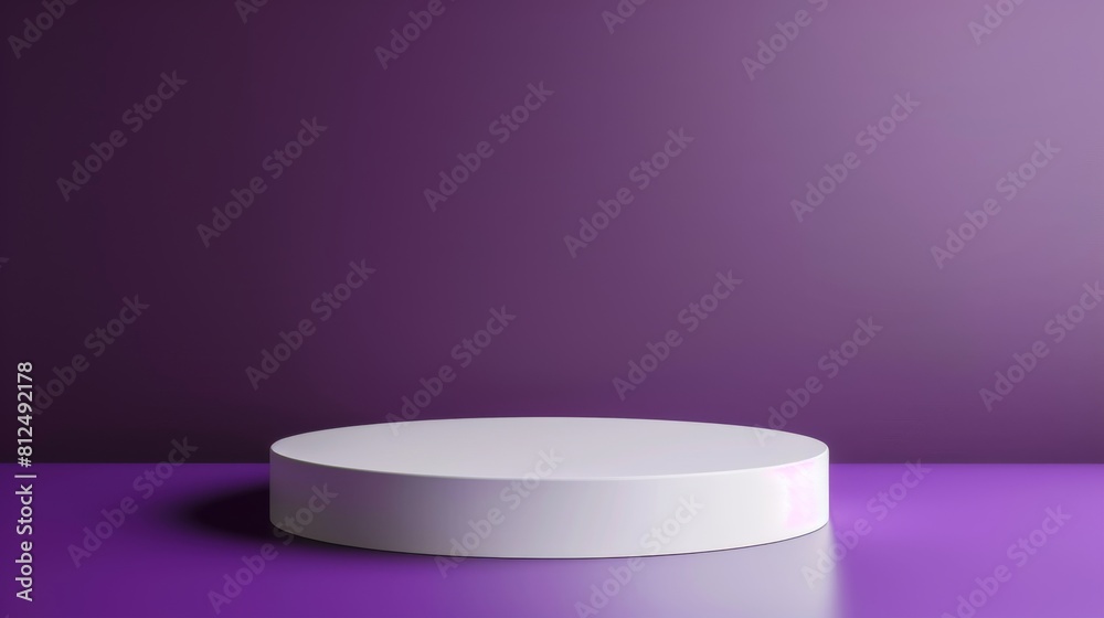 White Round Object on Purple Surface White Round Object on Purple Surface