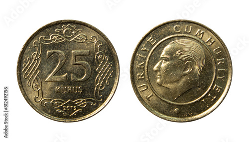 25 Turkish kurus coin of 2019 photo