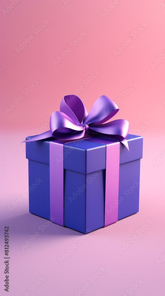 Fototapeta premium Purple gift box
