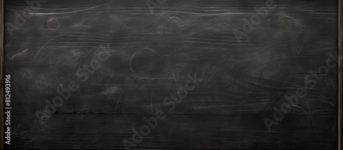 The blackboard has chalk marks that have been erased. Creative banner. Copyspace image
