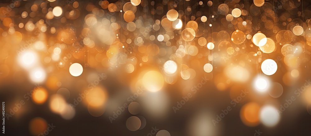 A background image with abstract blurred and silver glittering bulbs lights creating a shining and mesmerizing atmosphere Ideal for copy space