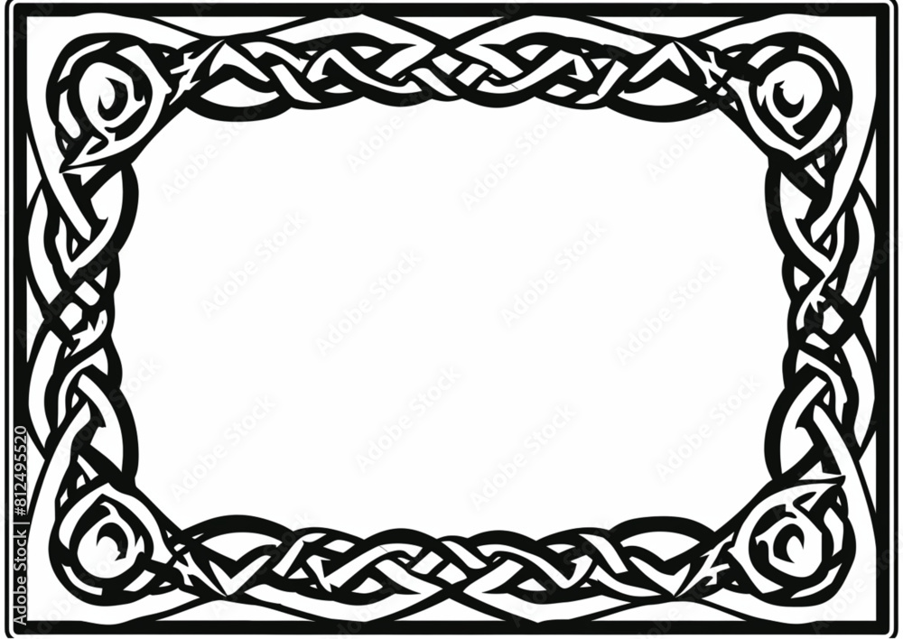 A simple vector illustration of an elegant celtic knot border frame on ...