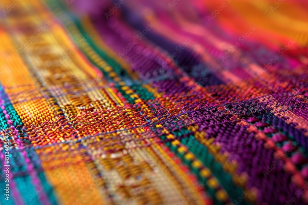 pieces of fabric with different colors and patterns