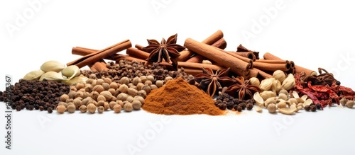 Wallpaper Mural A copy space image featuring essential spices against a white background Torontodigital.ca