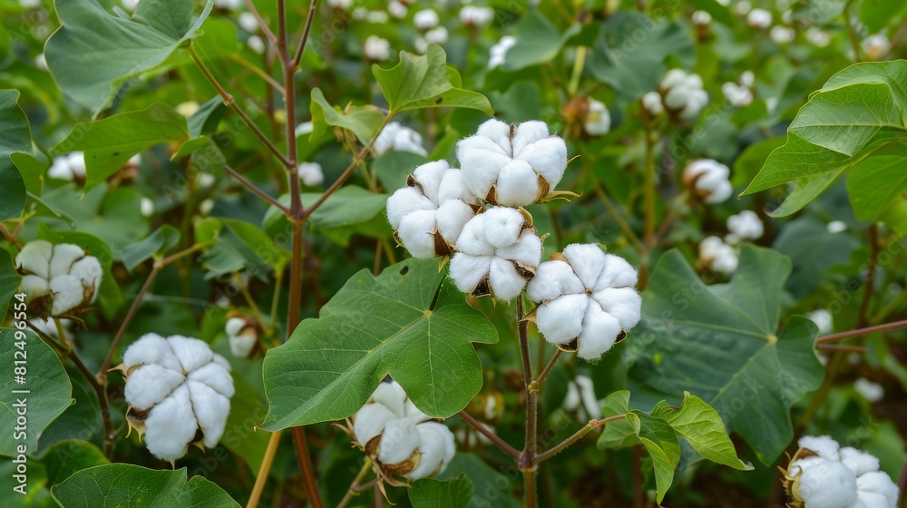 Peaceful cotton fields waiting to be harvested digitally Peaceful cotton fields waiting to be harvested digitally