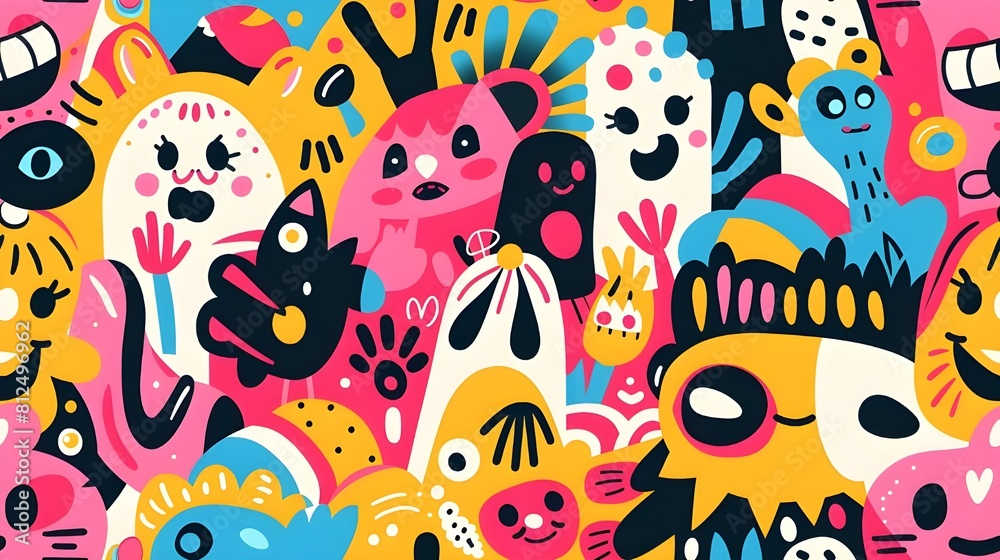pattern with monsters pattern with monsters