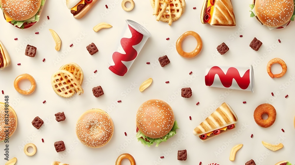 fast food pattern background fast food pattern background
