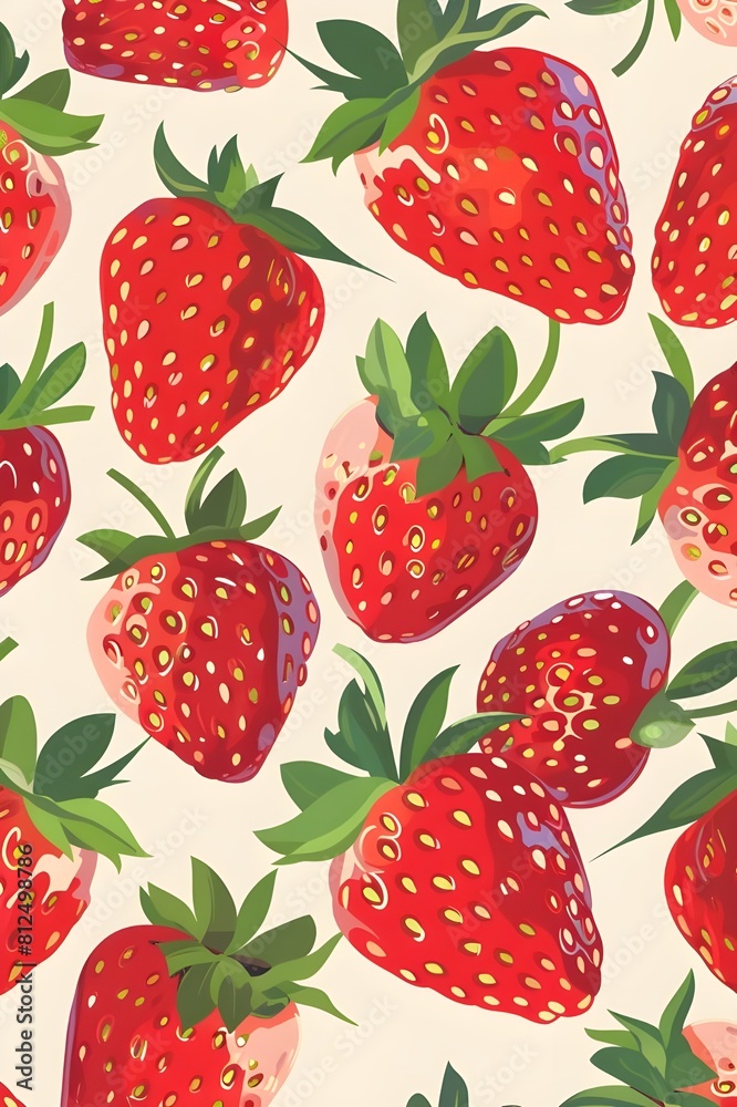 seamless pattern with strawberries seamless pattern with strawberries