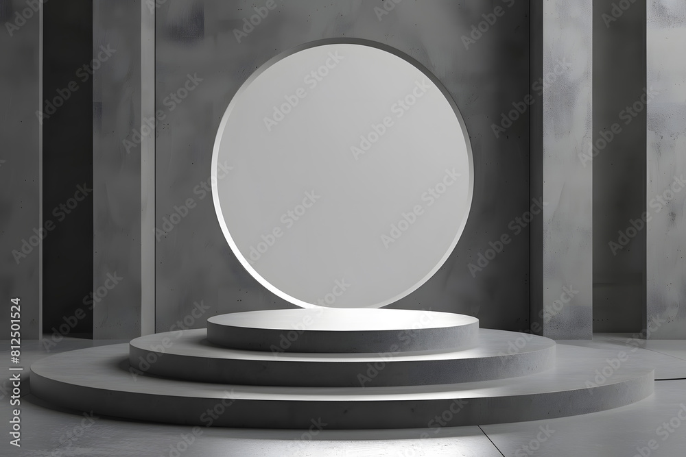 3D rendered podium for your product showcase podium. Generative Ai. 3D rendered podium for your product showcase podium. Generative Ai.