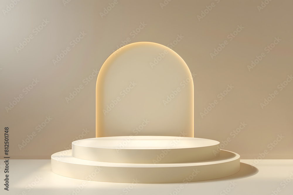 3D rendered podium for your product showcase. Vector 3d illustration. Generative Ai. 3D rendered podium for your product showcase. Vector 3d illustration. Generative Ai.