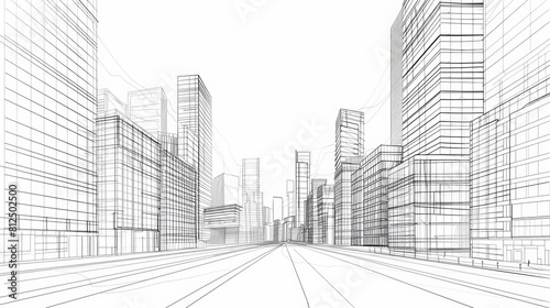 city background architectural vector featuring contemporary drawings