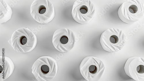 toilet paper rolls isolated against a white background