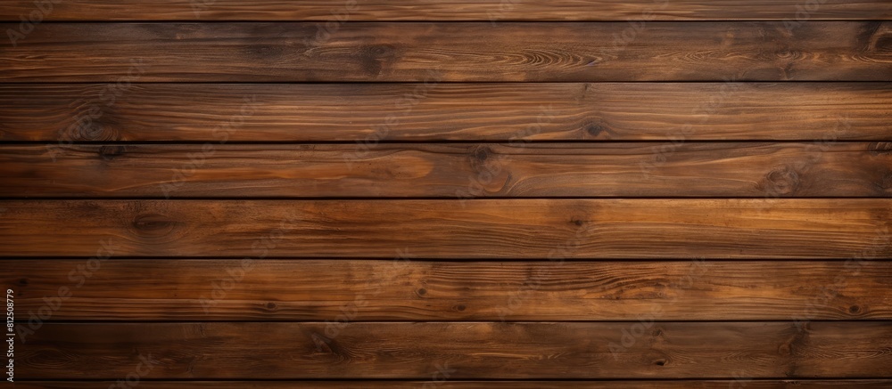 Fototapeta premium A background with a surface texture of brown wood planks in a loft style providing ample copy space