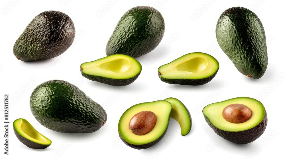 The Beauty of Avocado: A Captivating Display on a White Canvas The Beauty of Avocado: A Captivating Display on a White Canvas