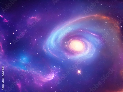 Cosmic Swirls and Stars in Deep Space  