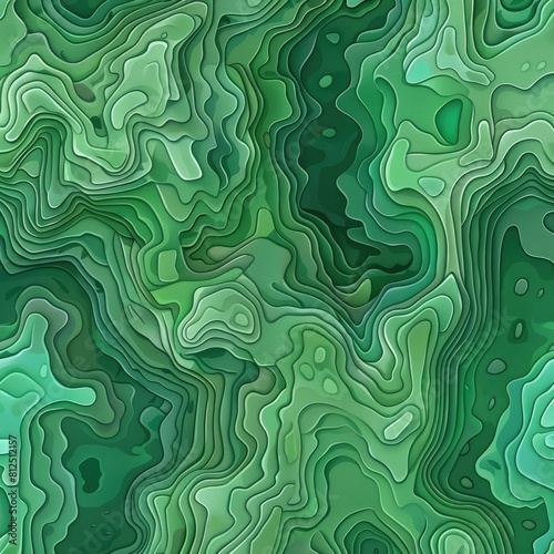 Abstract background with green paper cut shapes.