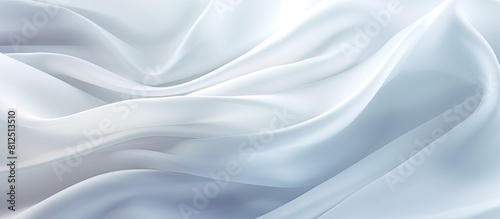Abstract white cloth background with soft waves ideal for copy space image with bedding sheets