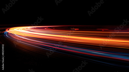 Abstract Speed light trails effect on the highway overlay  texture, wallpaper background