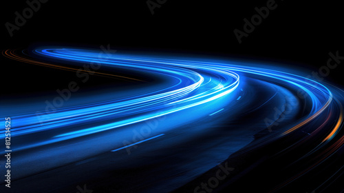 Abstract Speed light trails effect on the highway overlay  texture, wallpaper background
