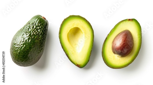 The Beauty of Avocado  A Captivating Display on a White Canvas 