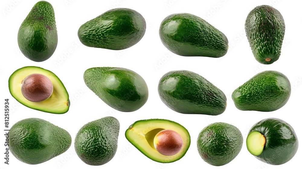 The Beauty of Avocado: A Captivating Display on a White Canvas 