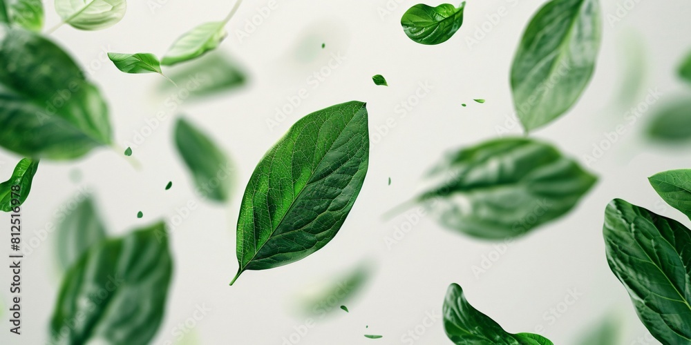 A verdant leaf twirls on a blank canvas. A verdant leaf twirls on a blank canvas.