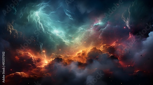 Vivid Galactic Nebula A Breathtaking Journey Through Colorful Interstellar Space