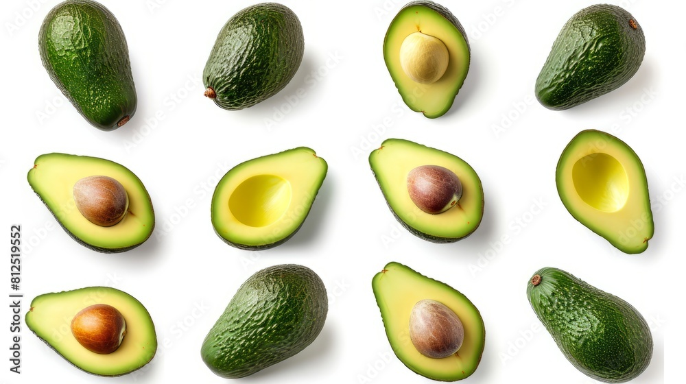 The Beauty of Avocado: A Captivating Display on a White Canvas The Beauty of Avocado: A Captivating Display on a White Canvas