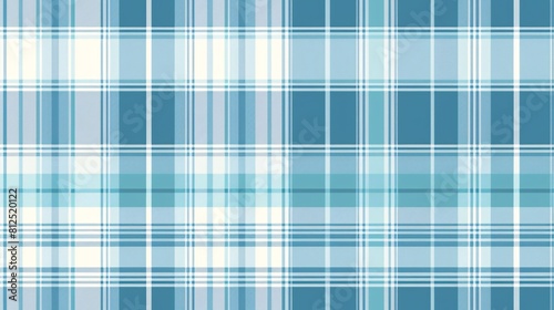 Contemporary seamless gingham, garment texture design material. Wool backdrop plaid cloth in pastel and aqua shades. photo
