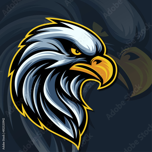 Eagle emblem logo design for esports
