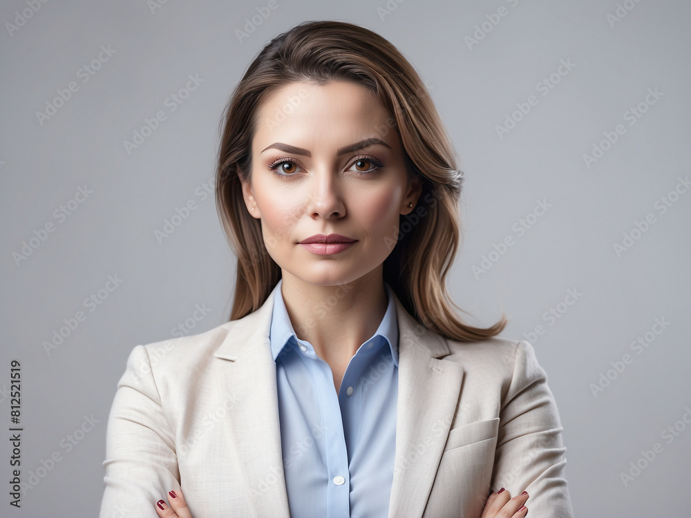Confidence in Focus, Studio Portraits of Empowered Businesswomen on White Background Confidence in Focus, Studio Portraits of Empowered Businesswomen on White Background