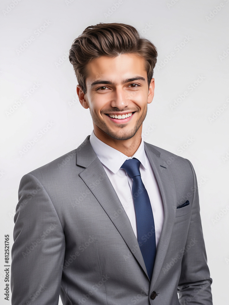The Epitome of Success, Portrait of a Young Businessman Against White Background The Epitome of Success, Portrait of a Young Businessman Against White Background