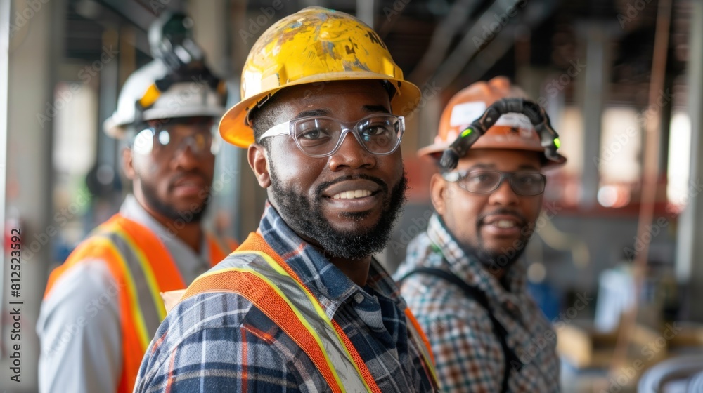 The diverse three-person construction team will demonstrate expertise and commitment to excellence in all aspects of the job.