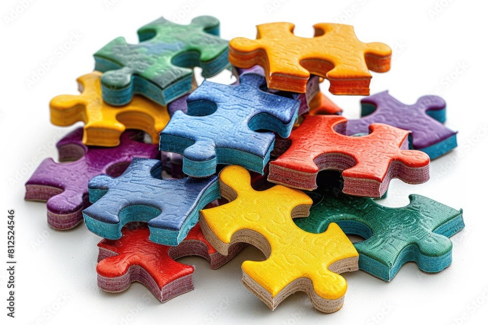 colorful unfinished puzzle pieces professional photography colorful unfinished puzzle pieces professional photography