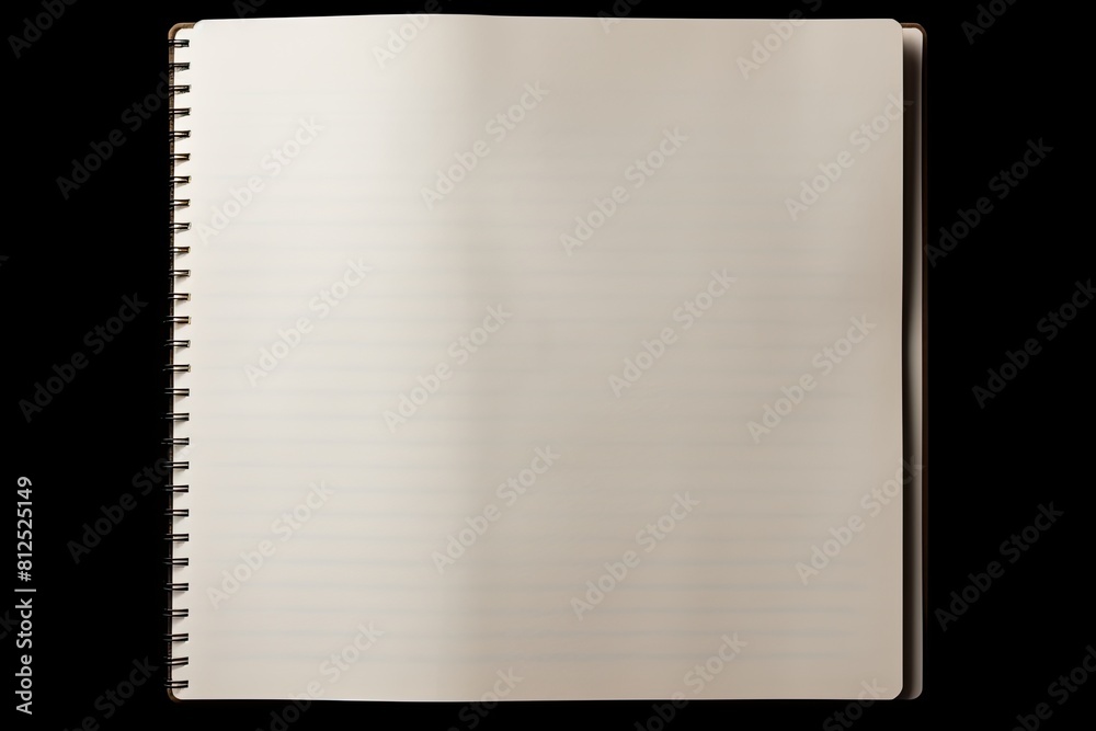 Note book and pages isolated on black background Note book and pages isolated on black background
