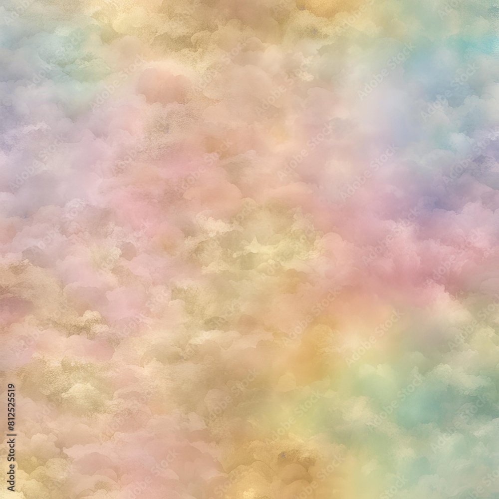 gold and pastel rainbow, decoupage paper background - 1